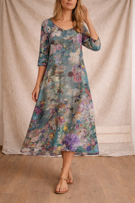 Floral Long Sleeve Maxi Dress